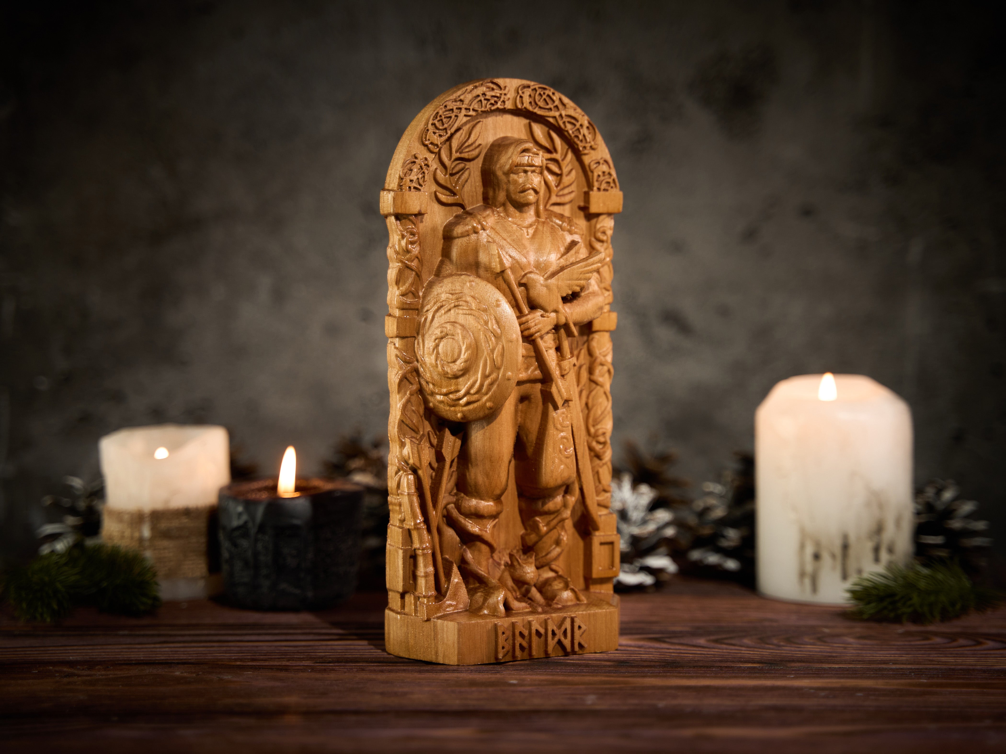 Oak Baldr Norse Statue