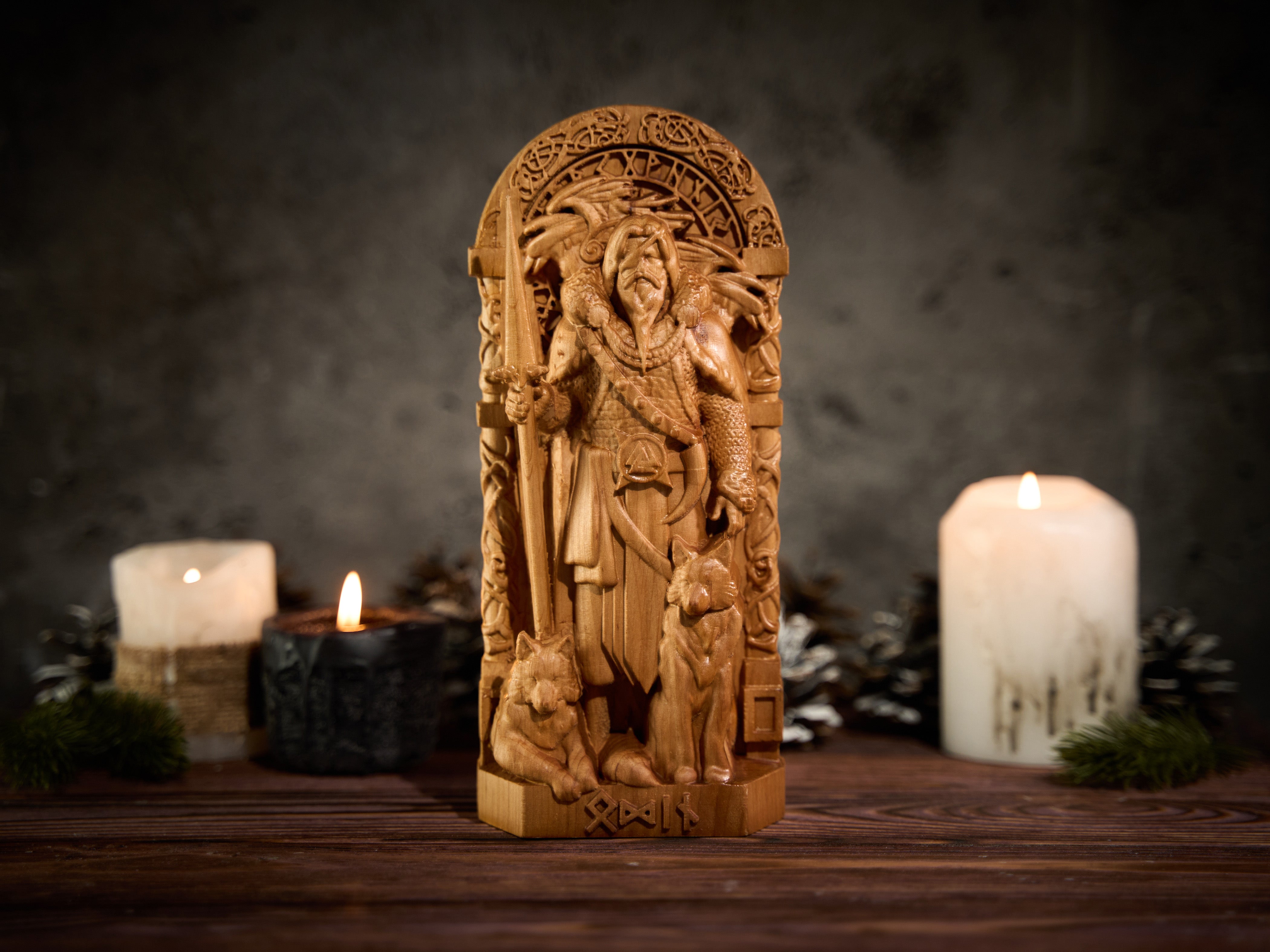 Oak Odin Norse Statue
