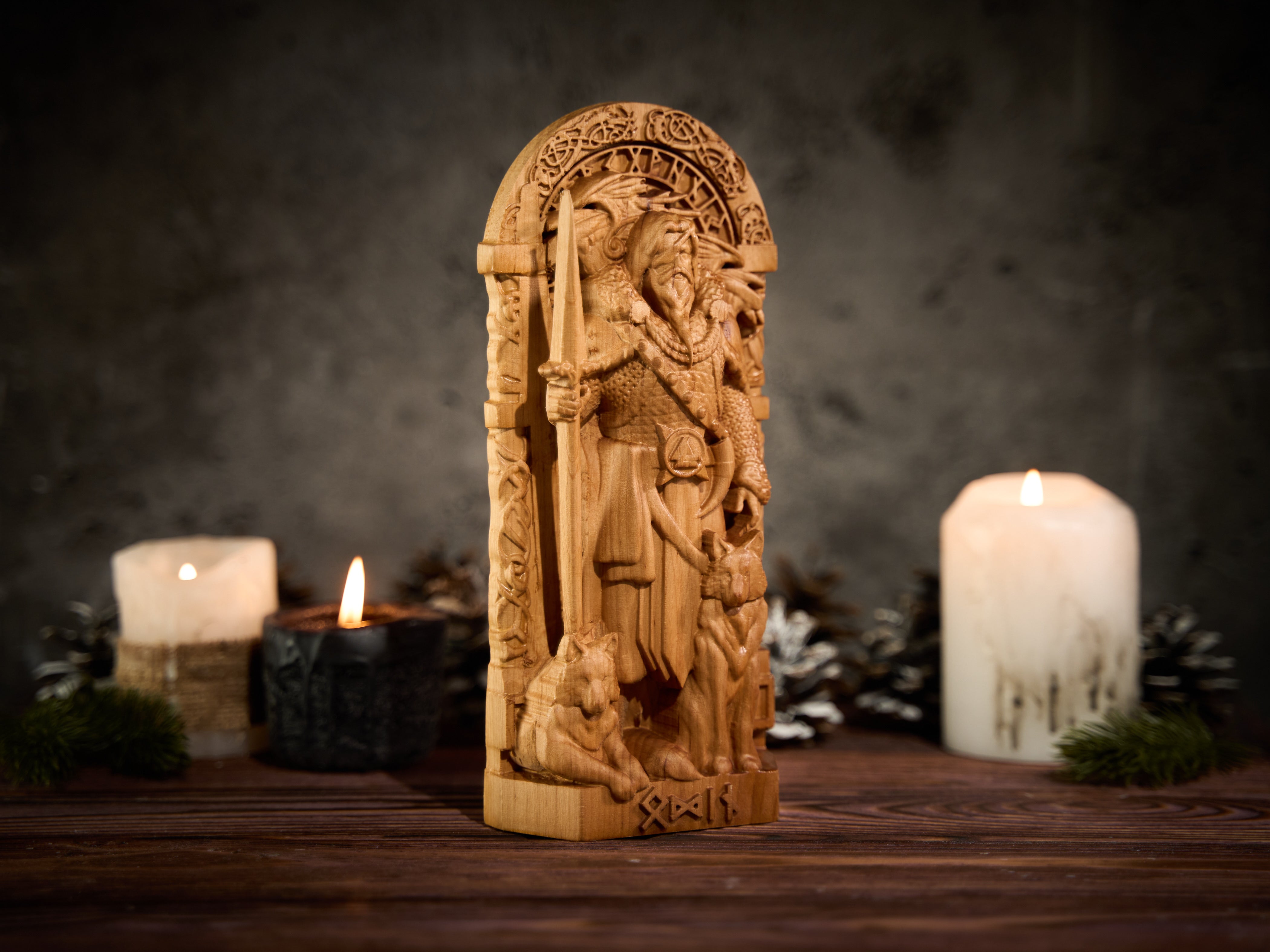 Oak Odin Norse Statue