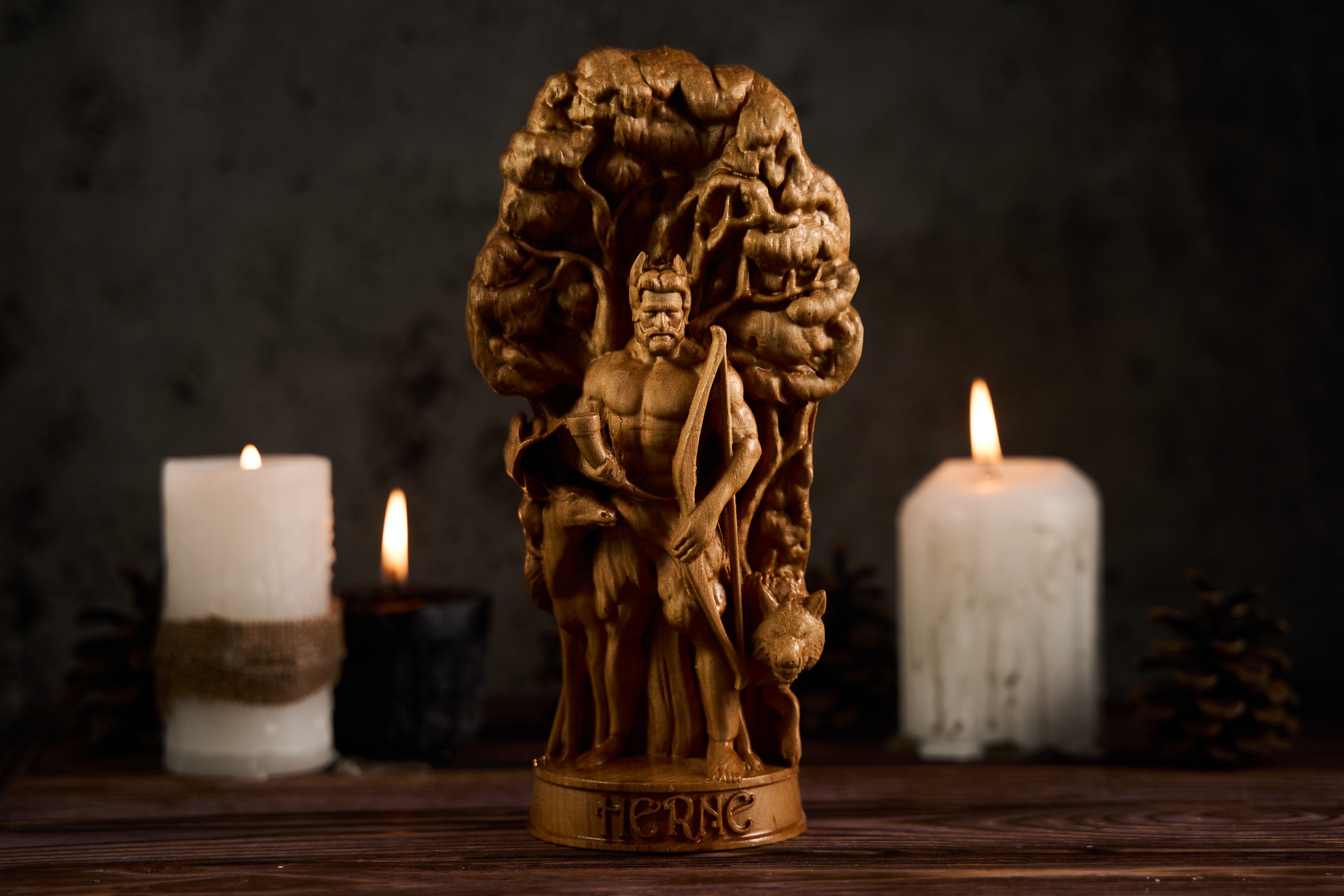 Oak Herne the Hunter Celtic statue