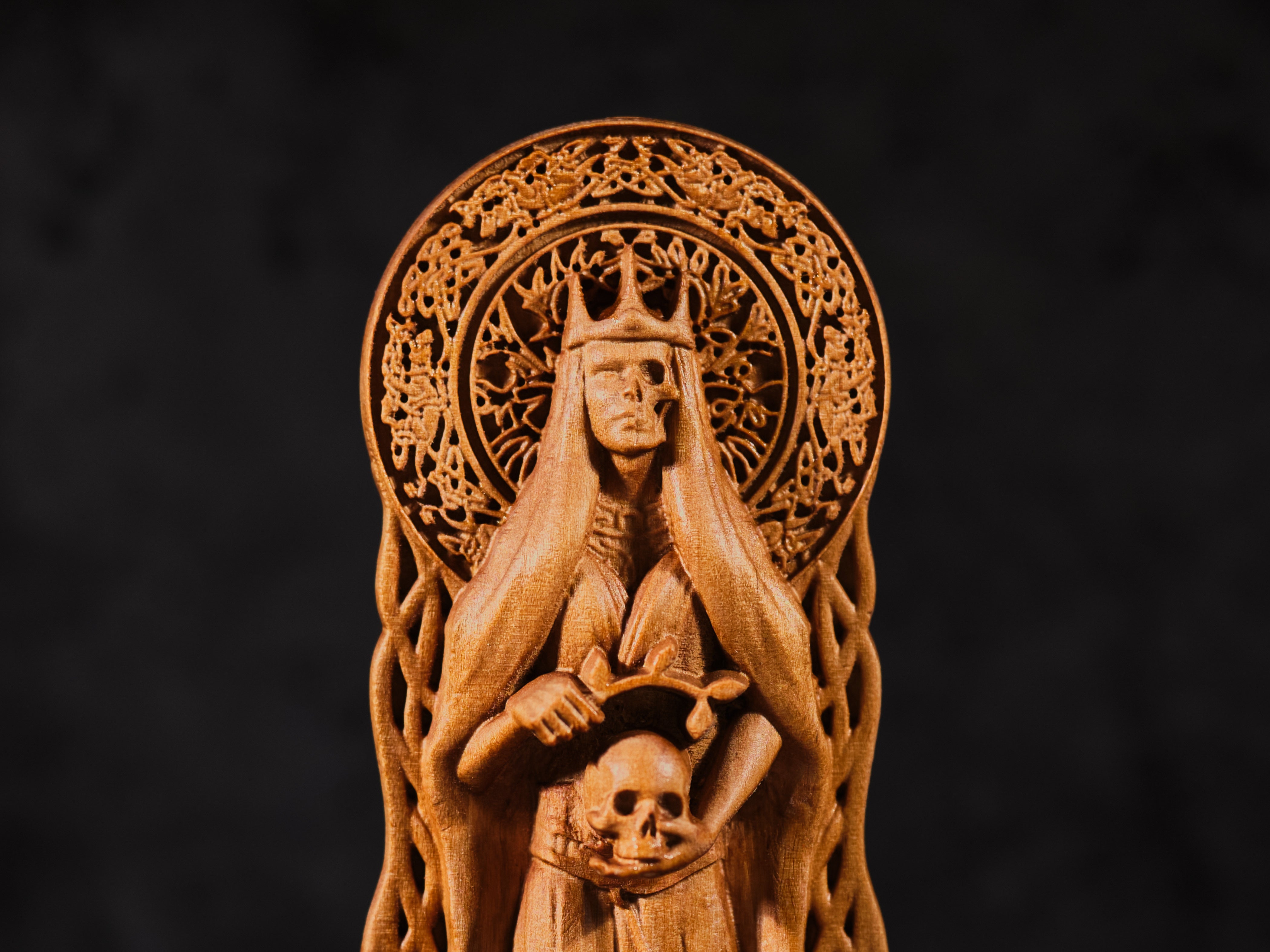 Oak Hel Norse Statue
