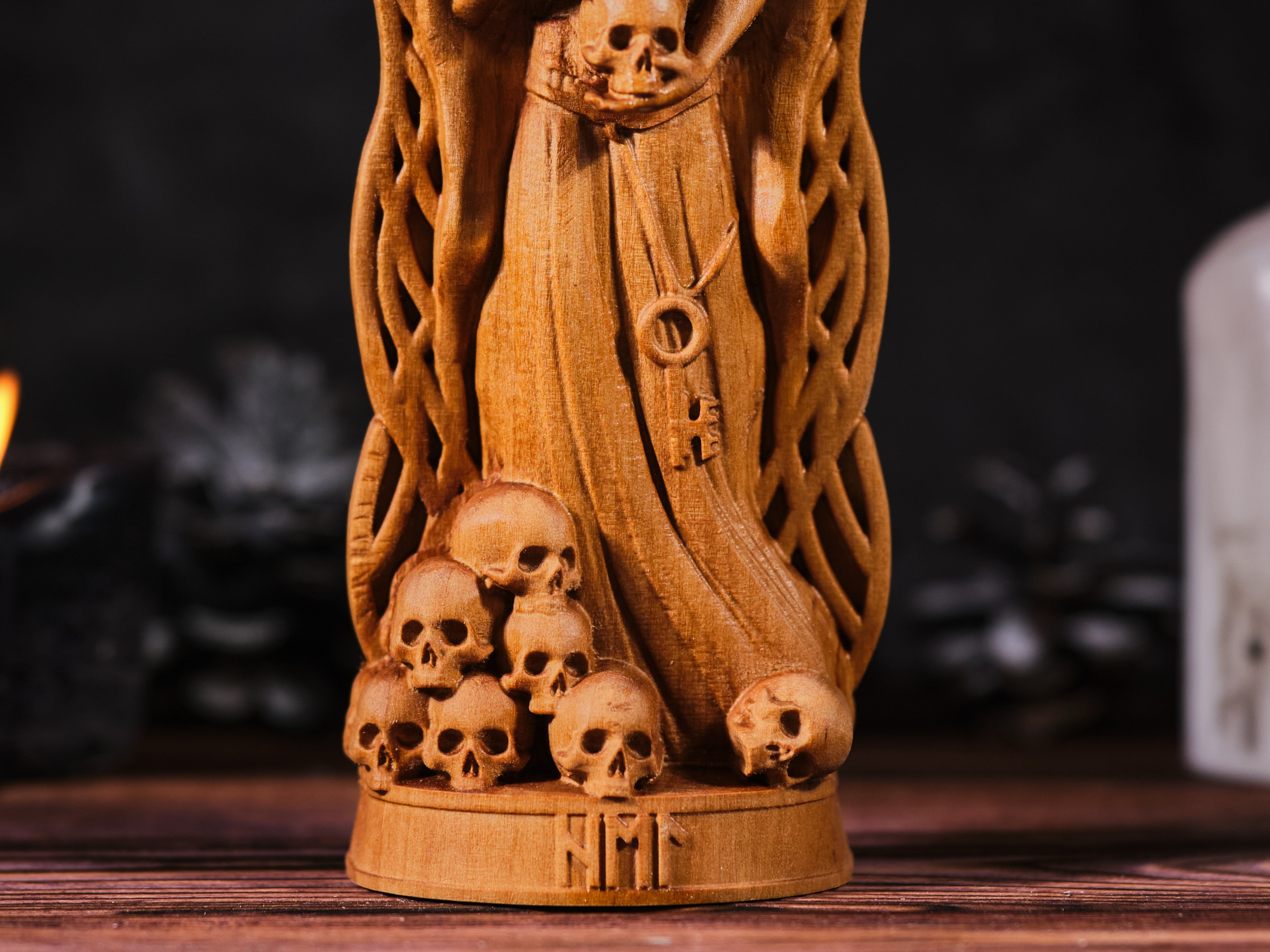 Oak Hel Norse Statue