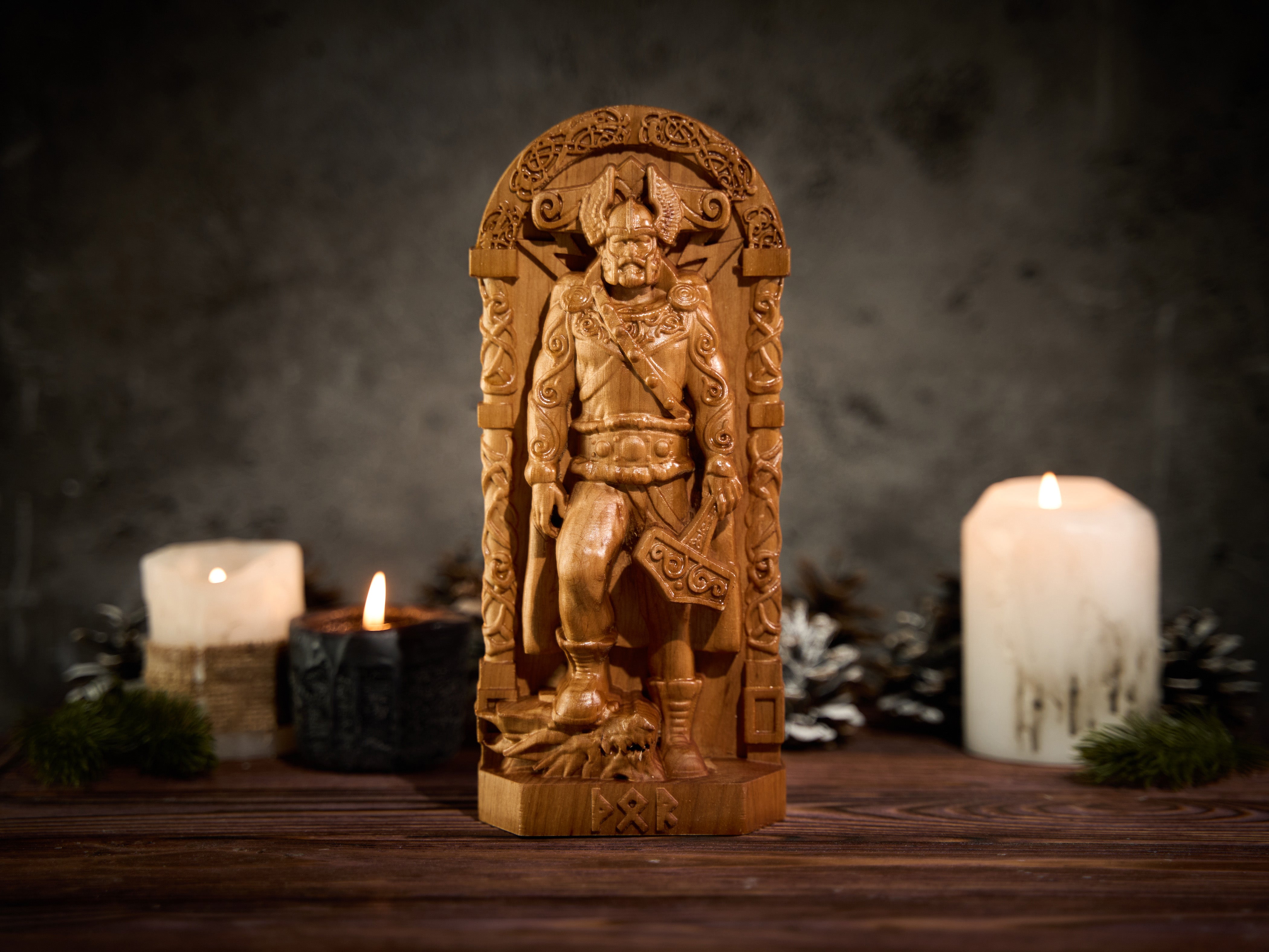 Thor god statue
