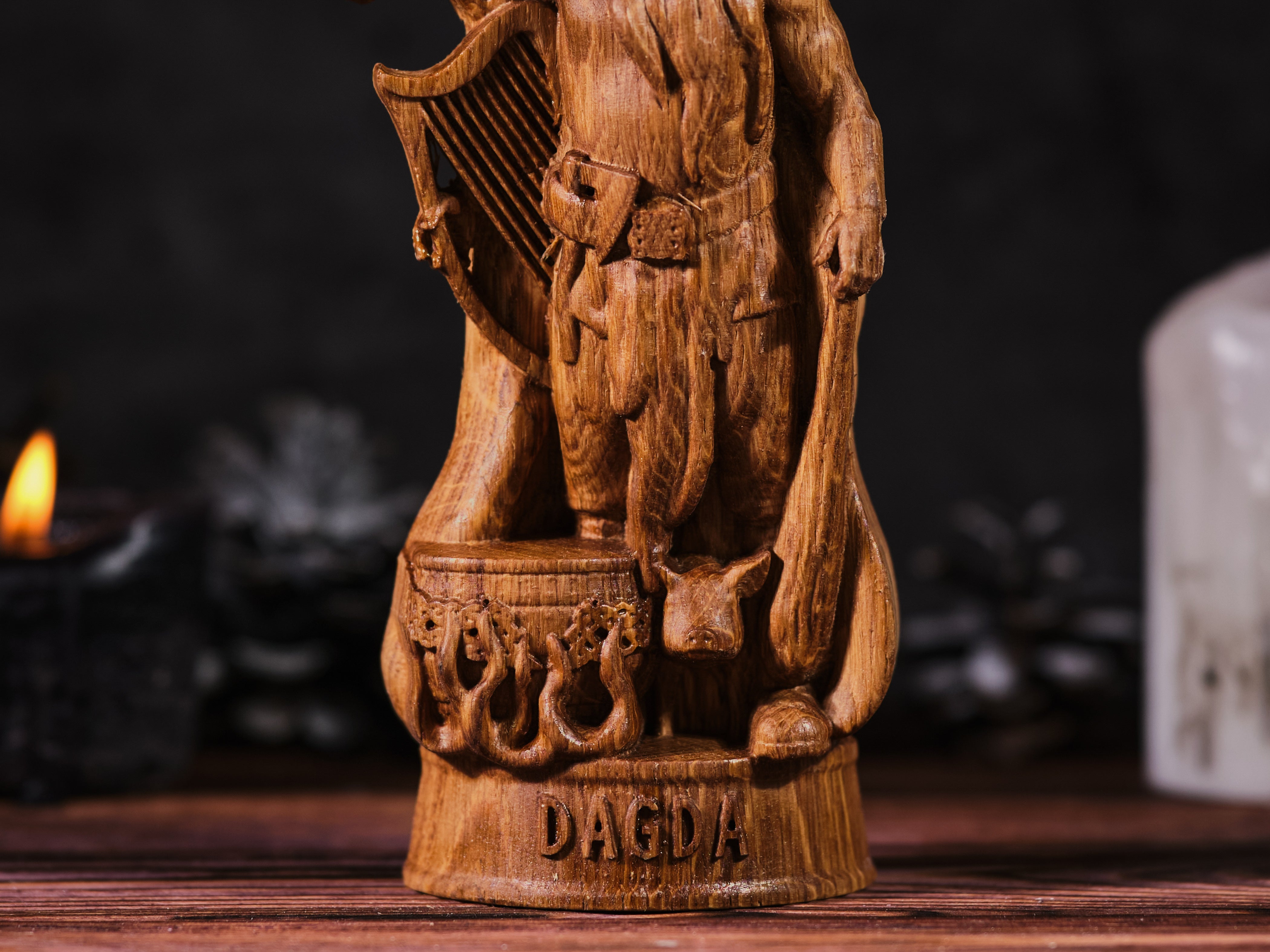 Oak Dagda Celtic statue