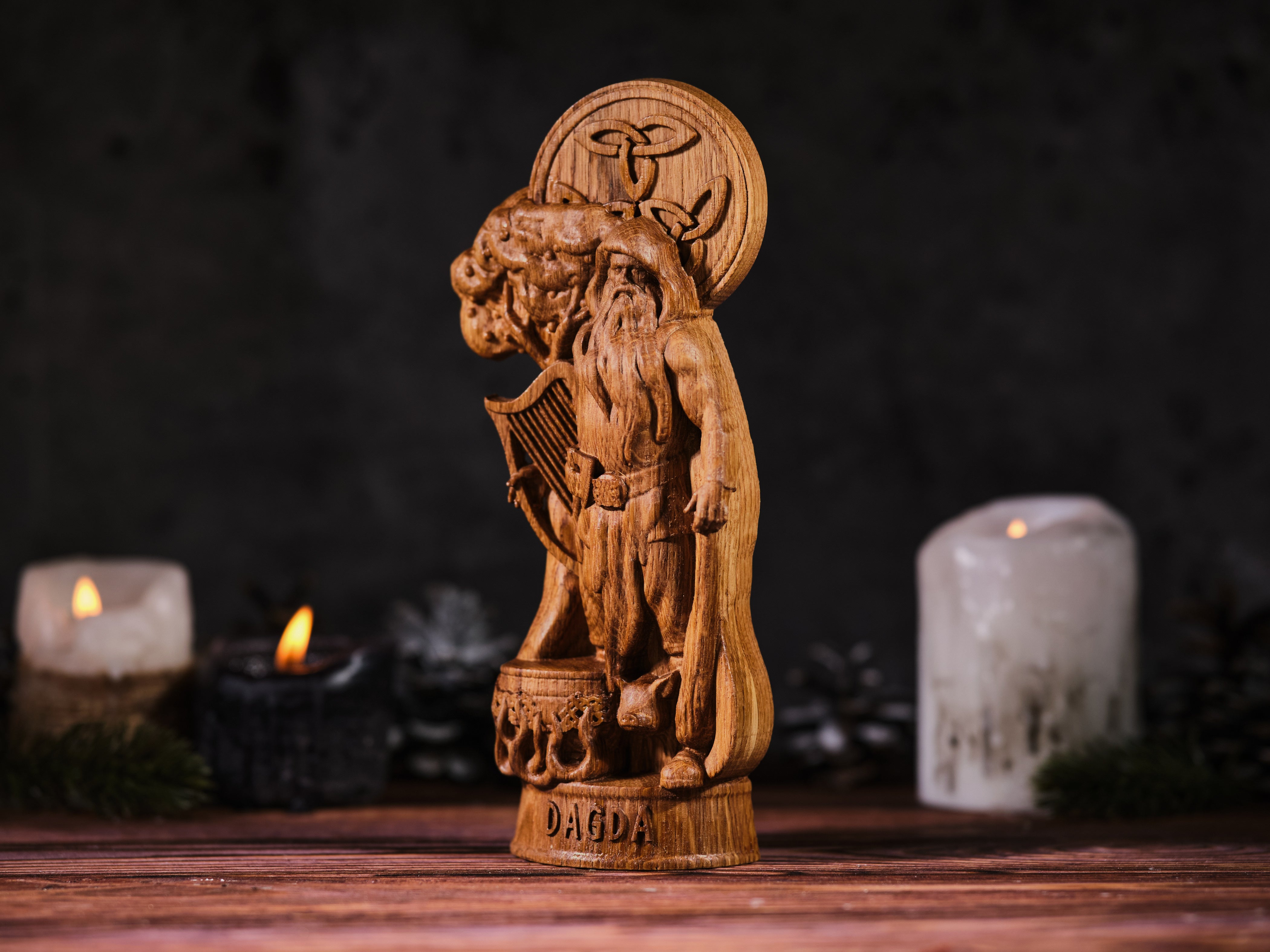 Oak Dagda Celtic statue