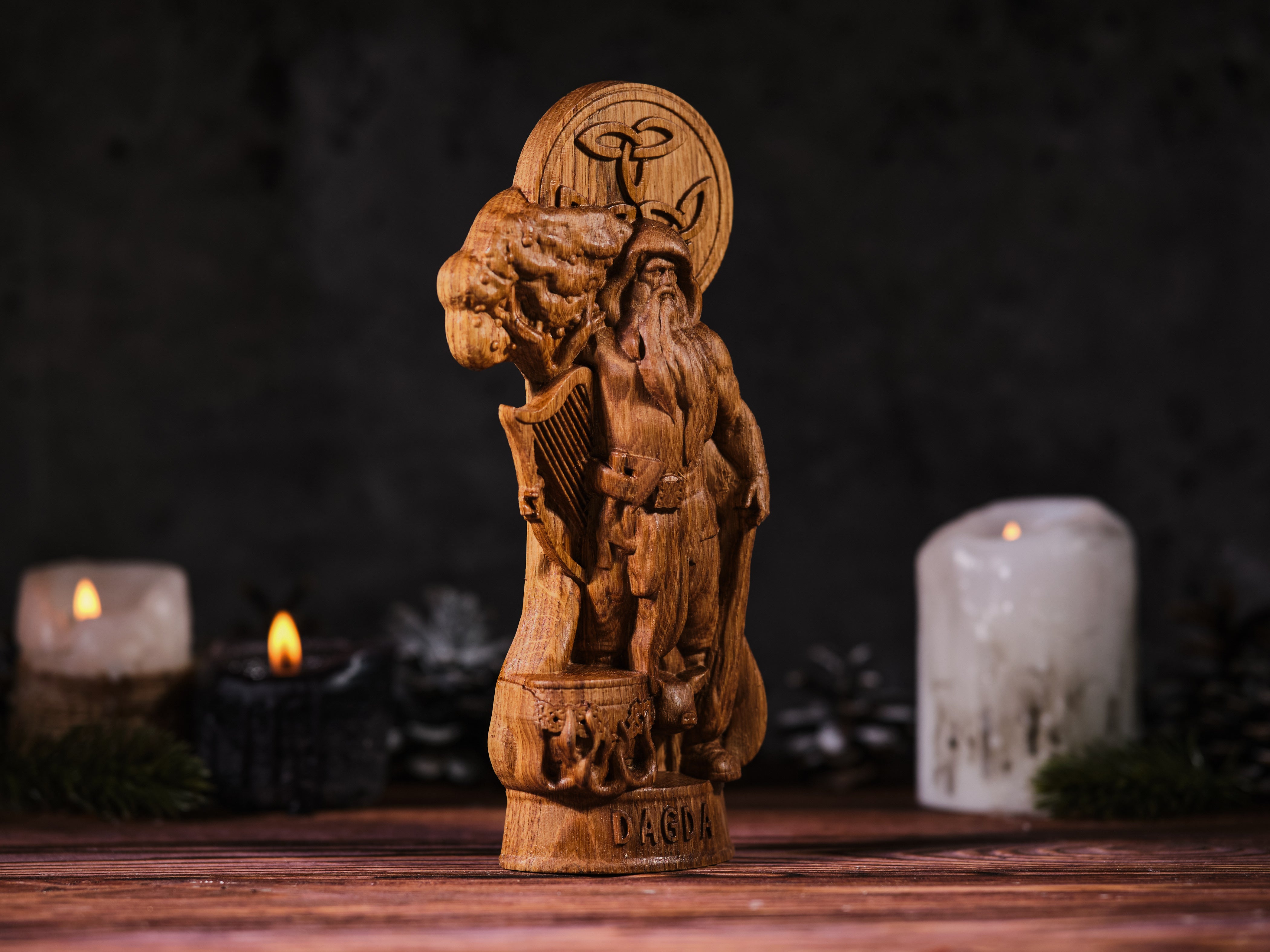 Oak Dagda Celtic statue