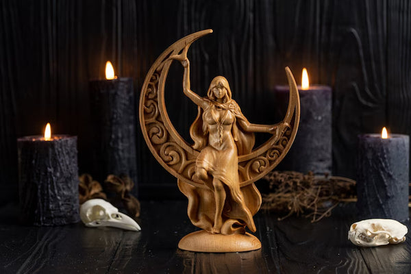 Selene goddess statue