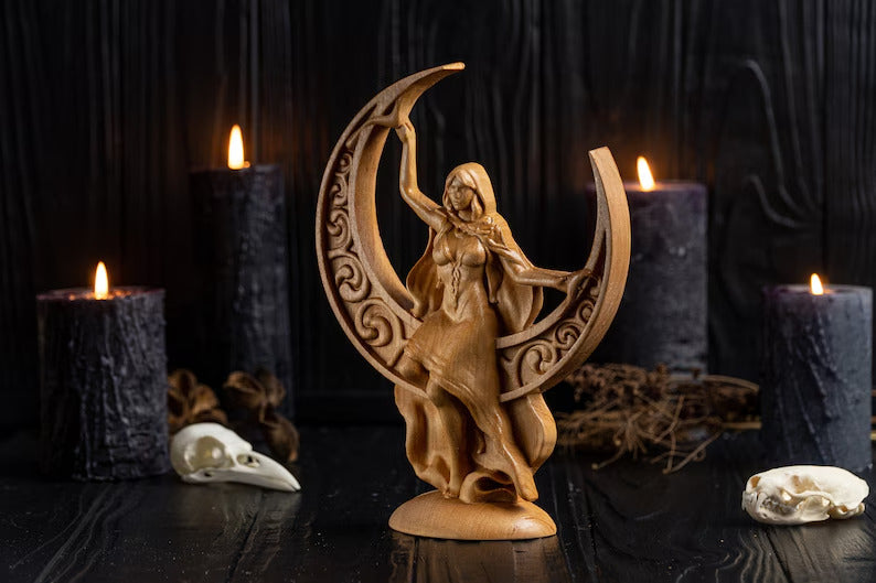 Selene goddess statue