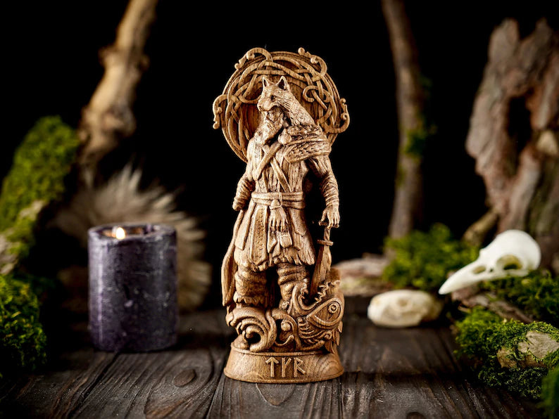 Tyr god statue