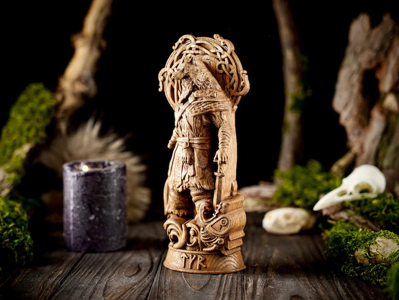 Tyr god statue