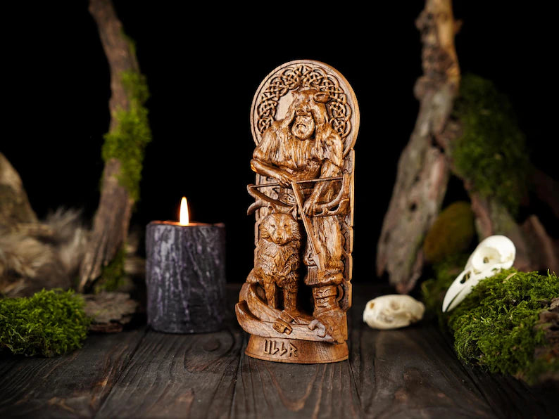 Ullr god statue
