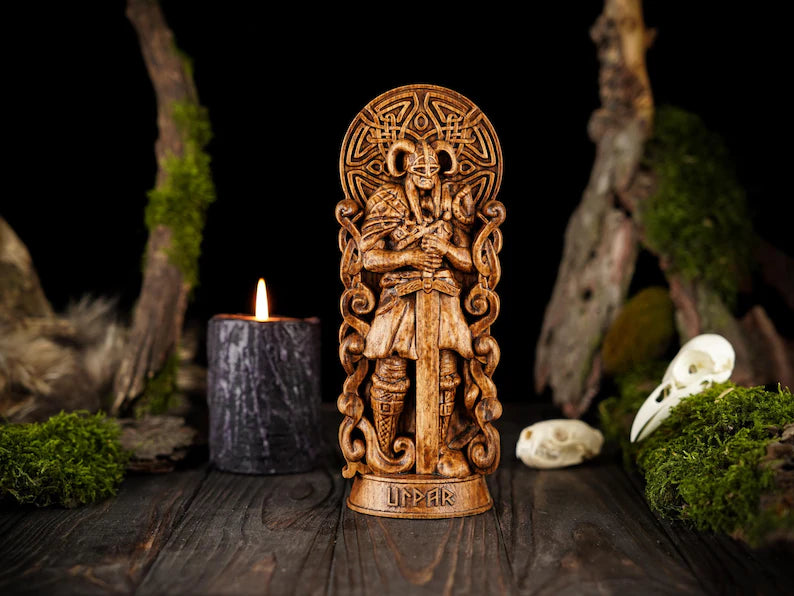 Vidar god statue
