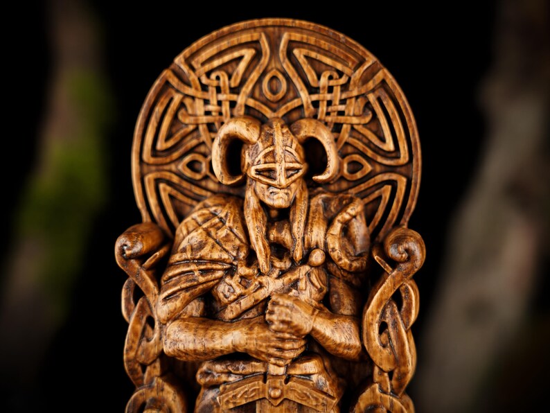 Vidar god statue