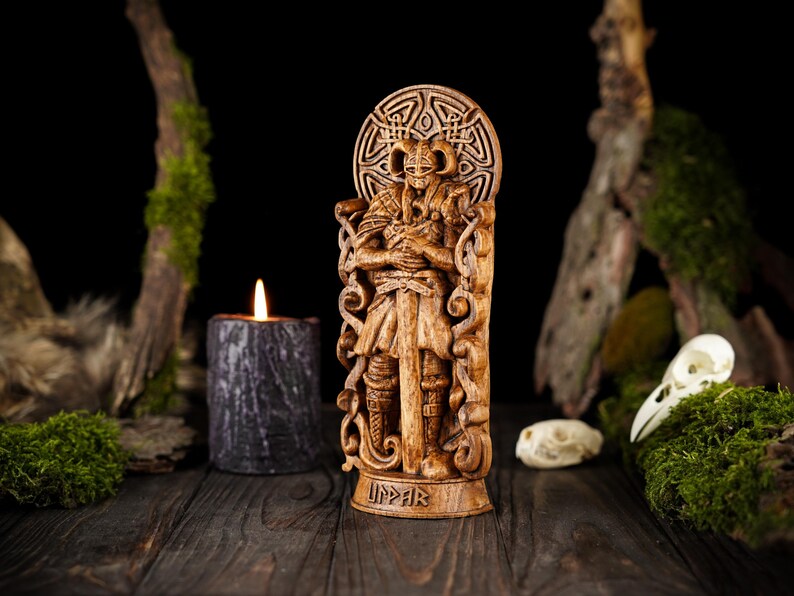 Vidar god statue