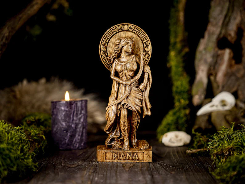Oak Diana Statue