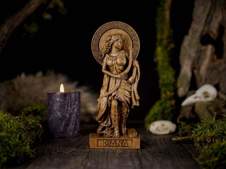 Oak Diana Statue