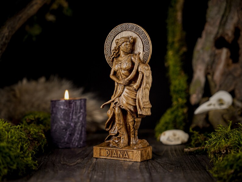 Oak Diana Statue