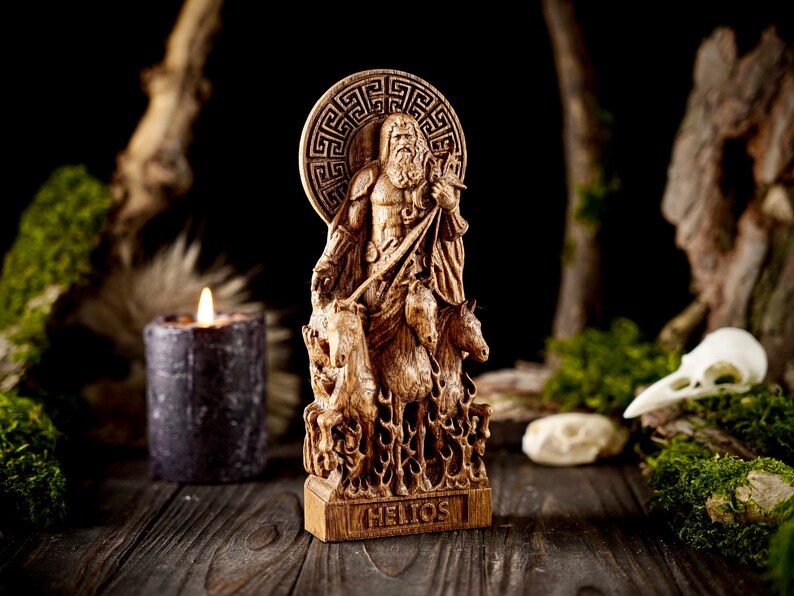 Helios god statue