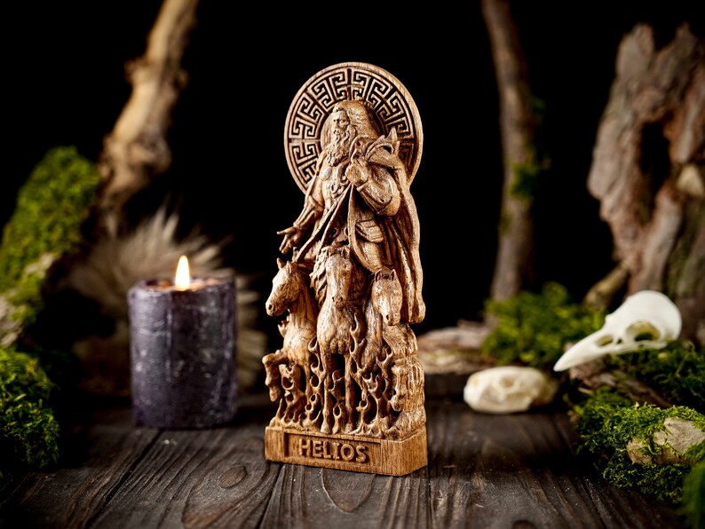 Helios god statue