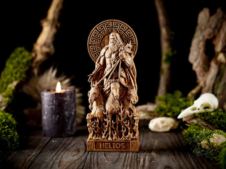 Helios god statue