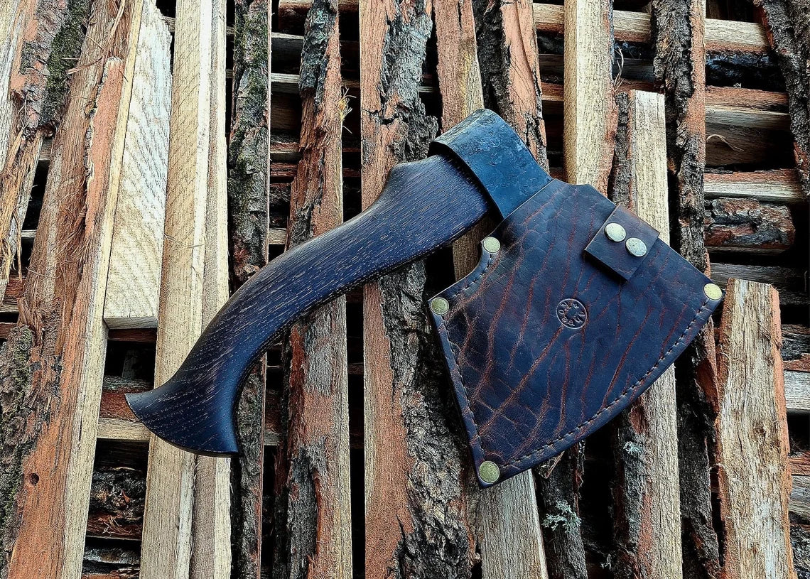 Bearded fist axe with case