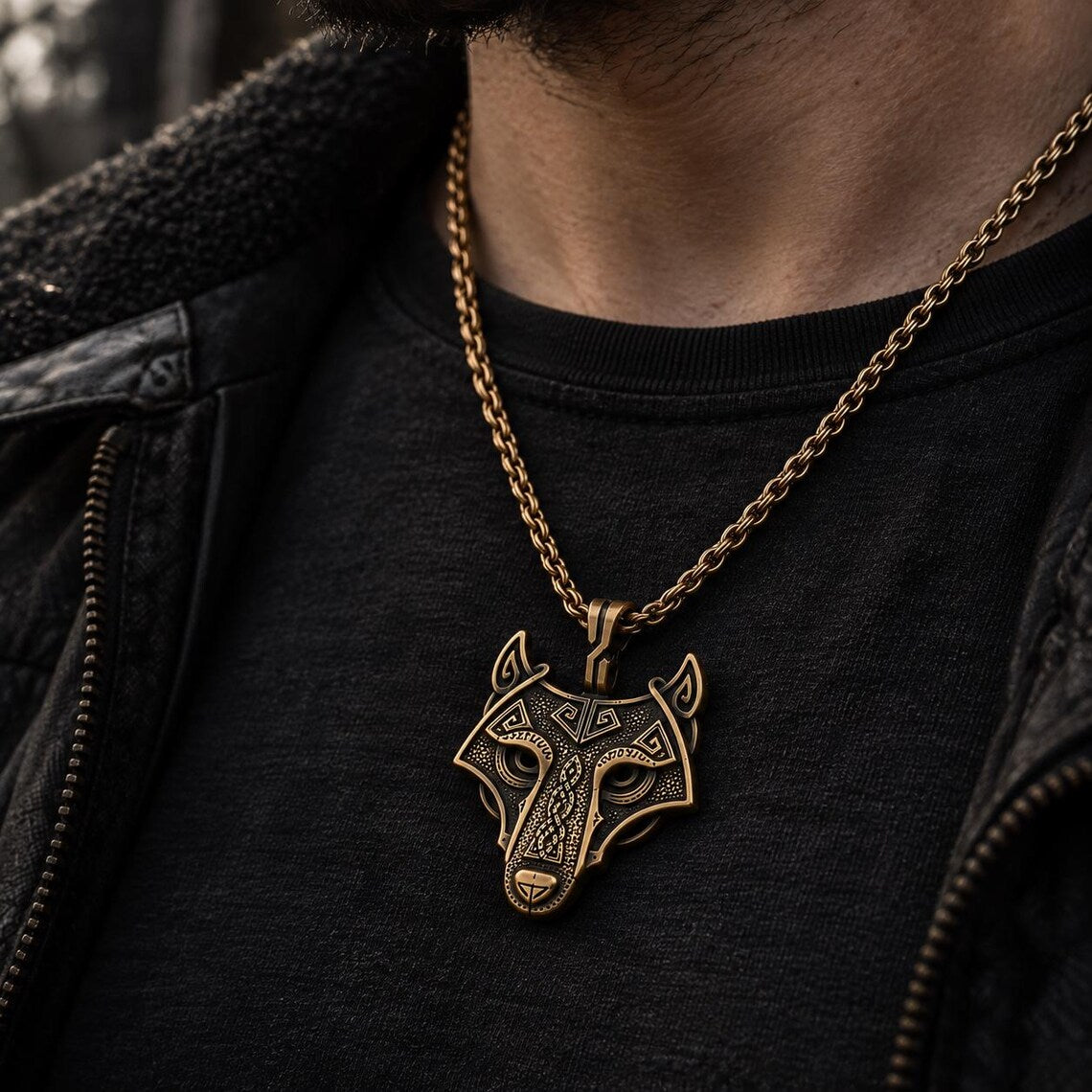 Viking wolf pendant
