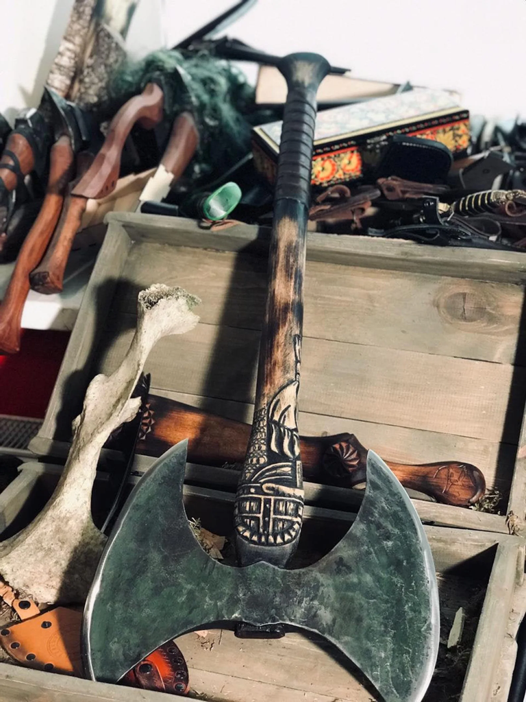 Large Double Head Battle Axe