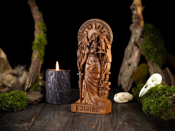 Nemesis goddess statue