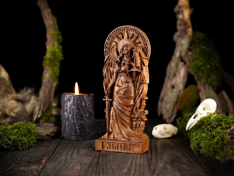 Nemesis goddess statue
