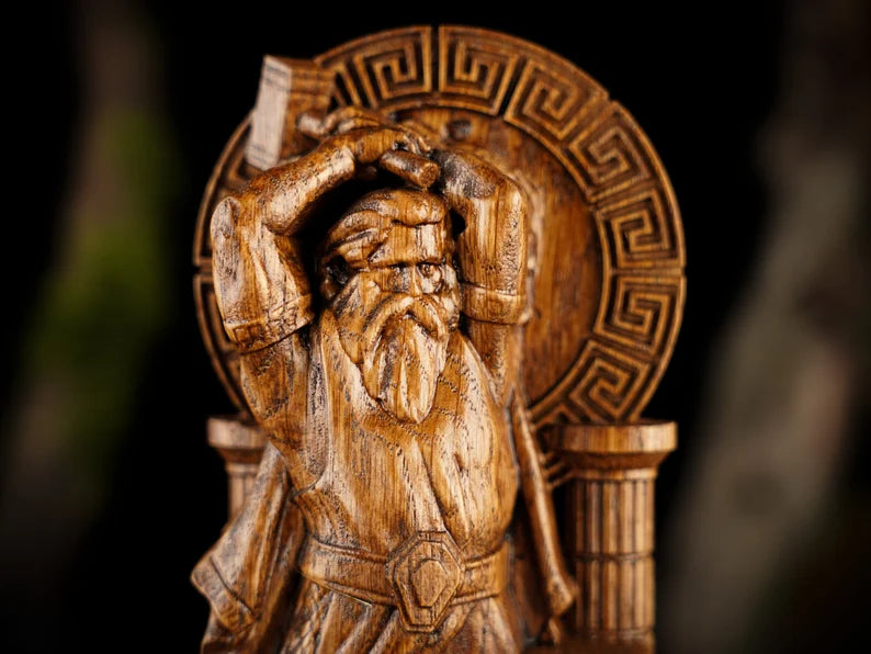 Hephaestus god statue