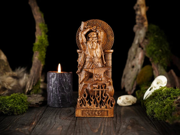 Hephaestus god statue