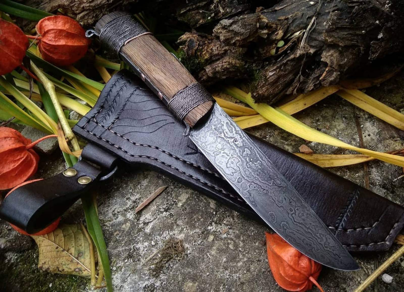 Handforged Damascus Knife - Valhallaworld