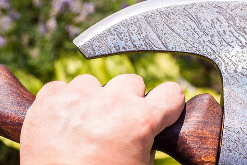 Damascus BBQ axe