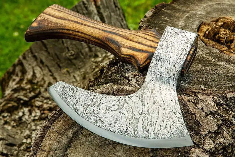Damascus BBQ axe