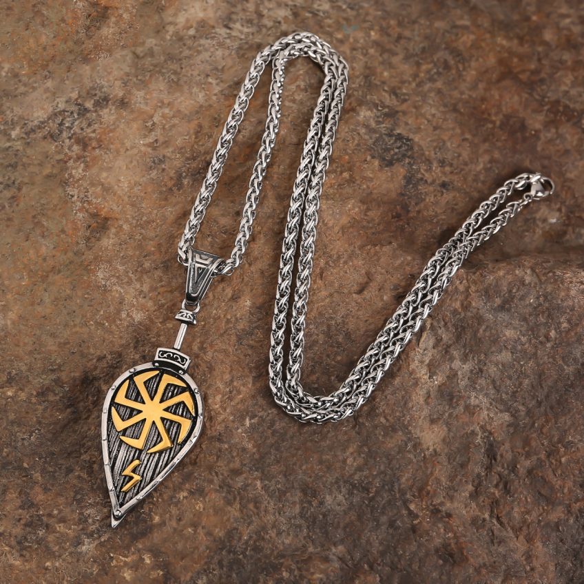 Slavic Kolovrat Shield necklace • 5-7 days delivery within USA