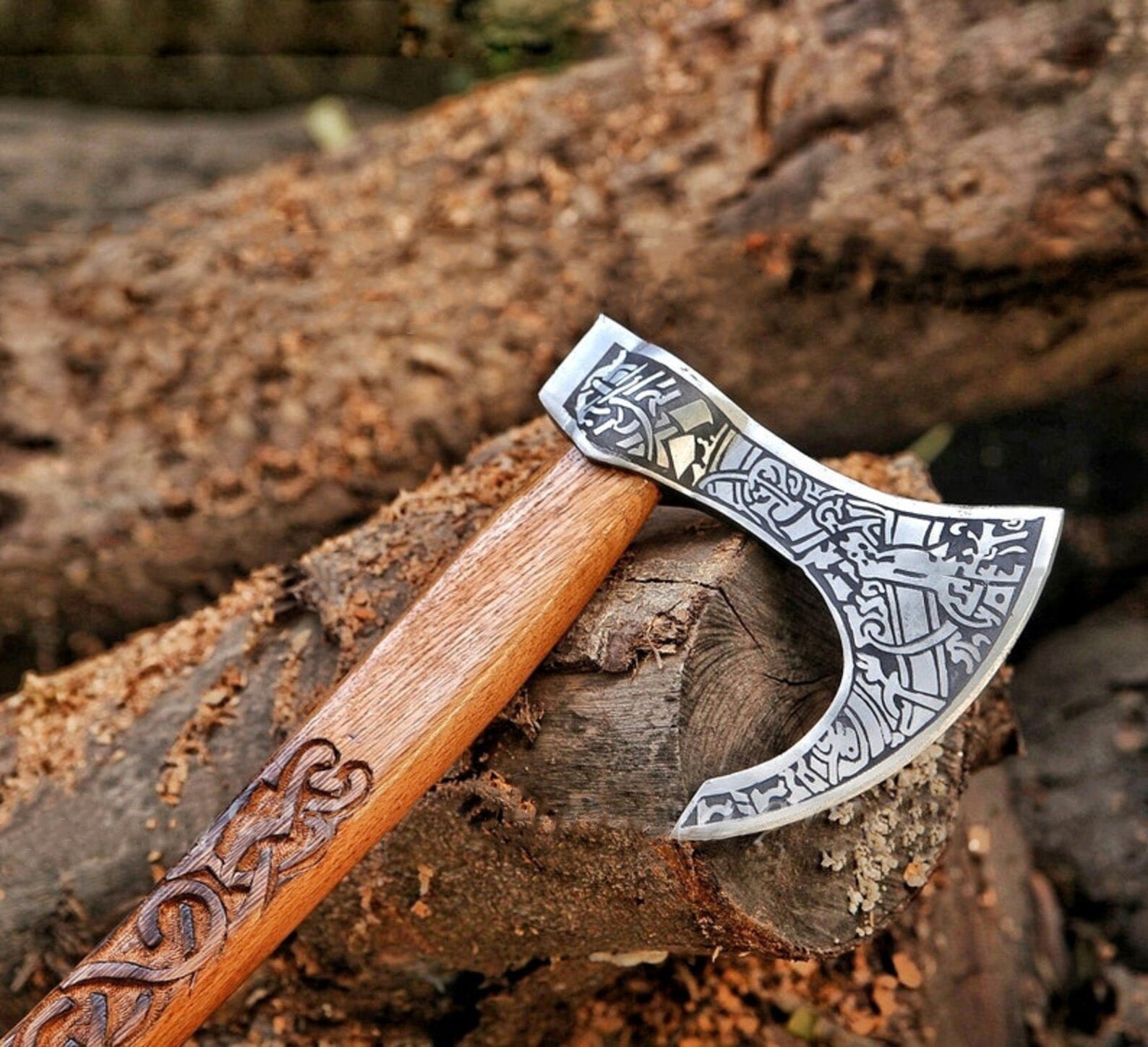 Dragon norse axe