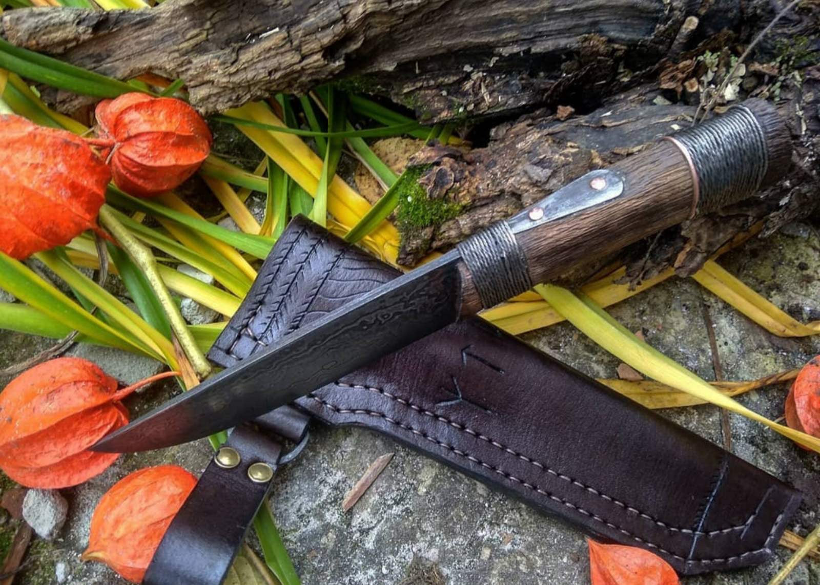 Handforged Damascus Knife - Valhallaworld