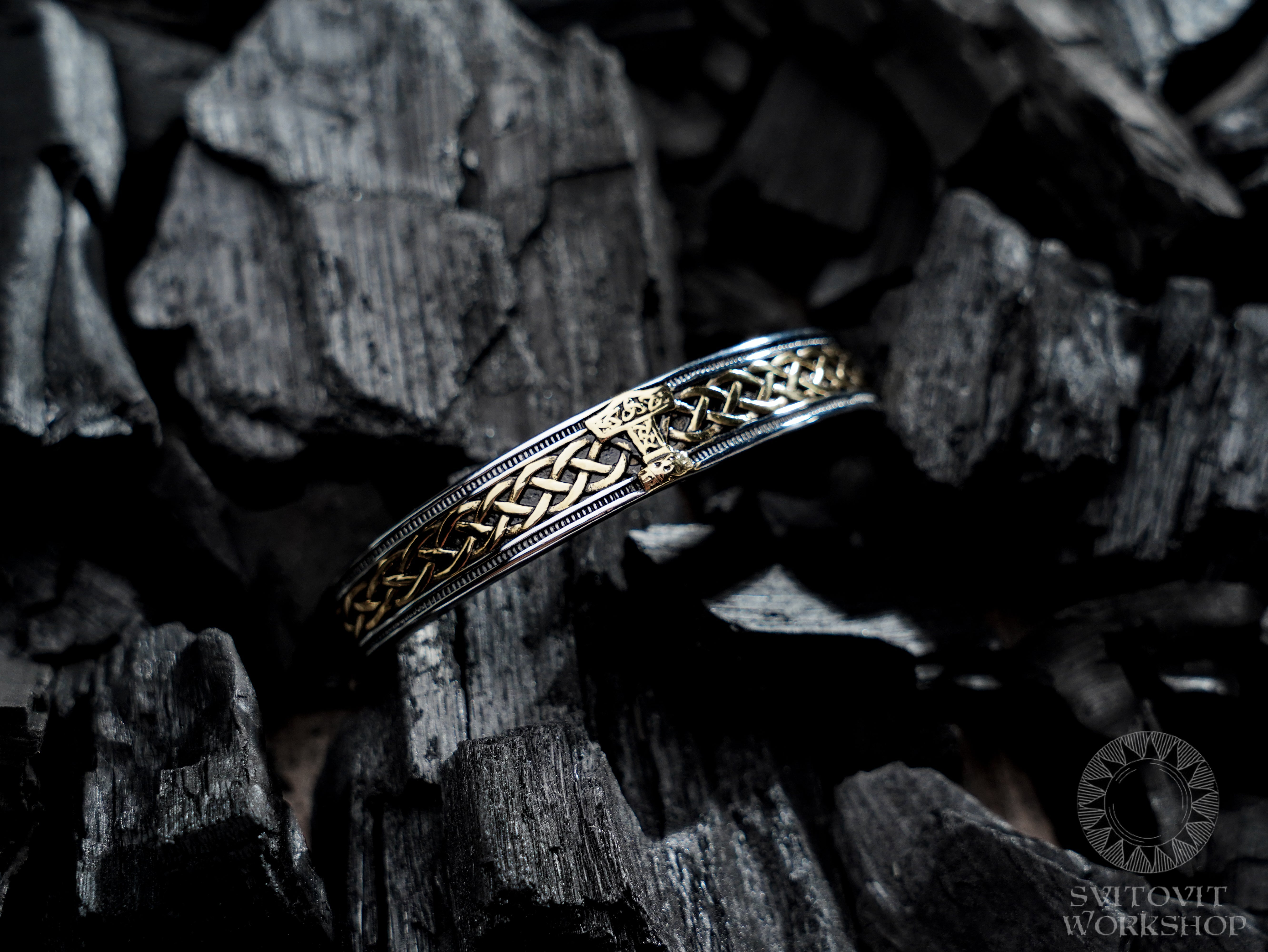 Silver Thor hammer bracelet