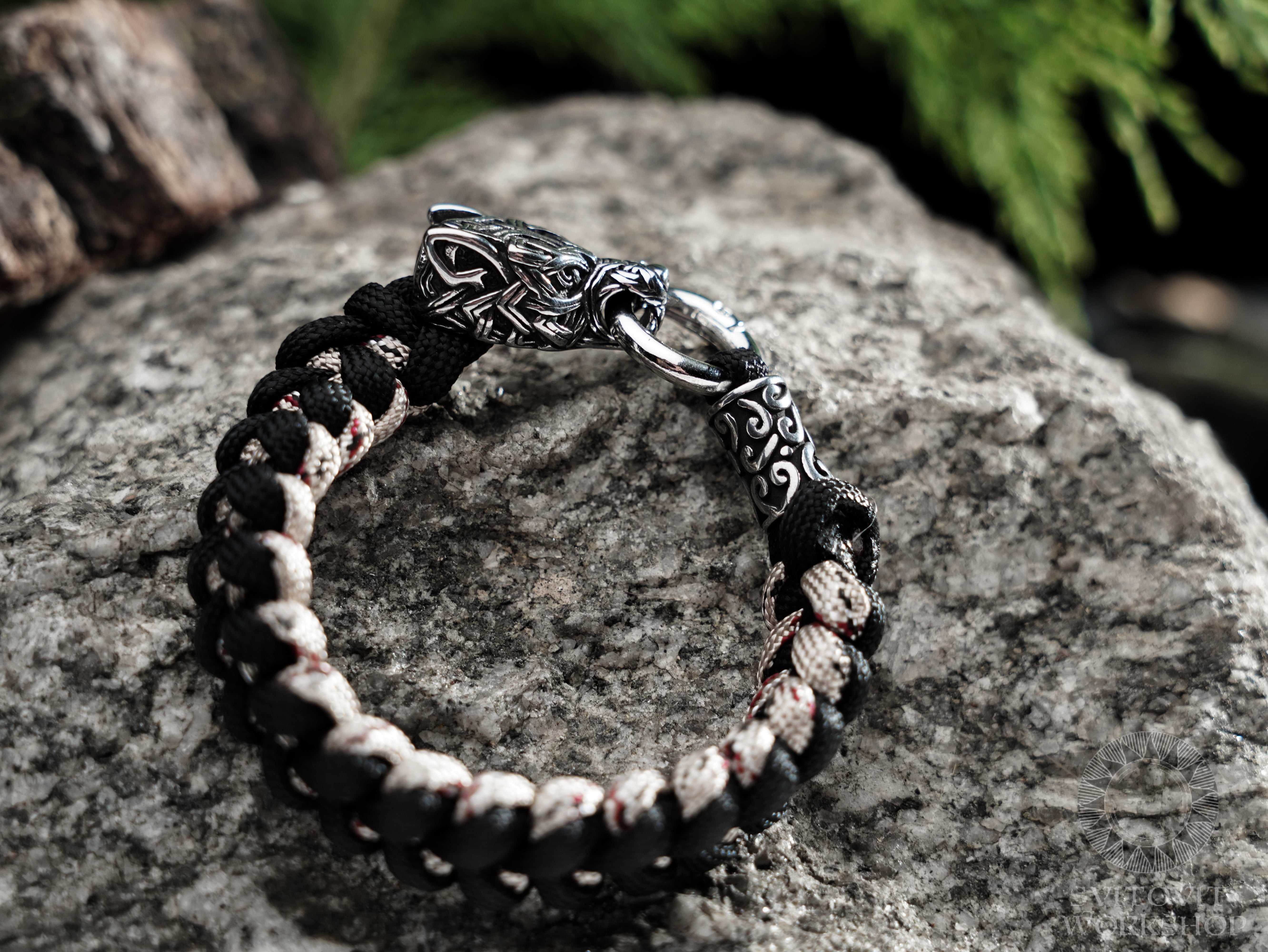 Runic norse bangle