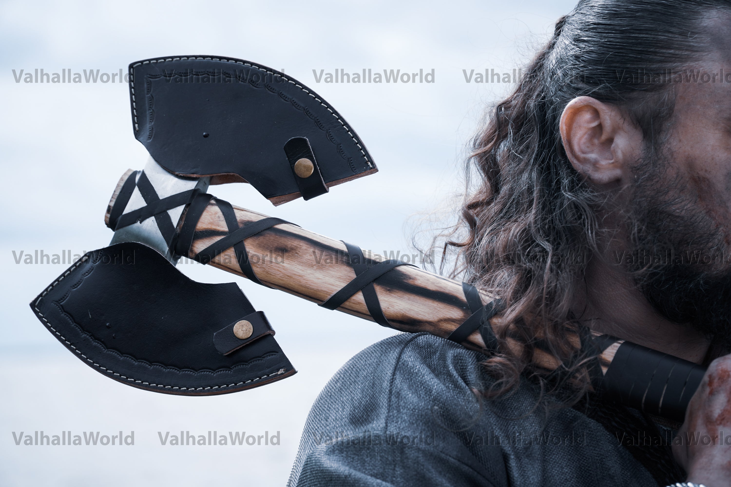 custom double sided axe