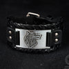 Wolf leather bracelet