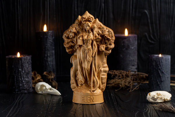 Elen celtic goddess statue