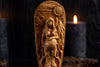 Hand carved gaia figurine