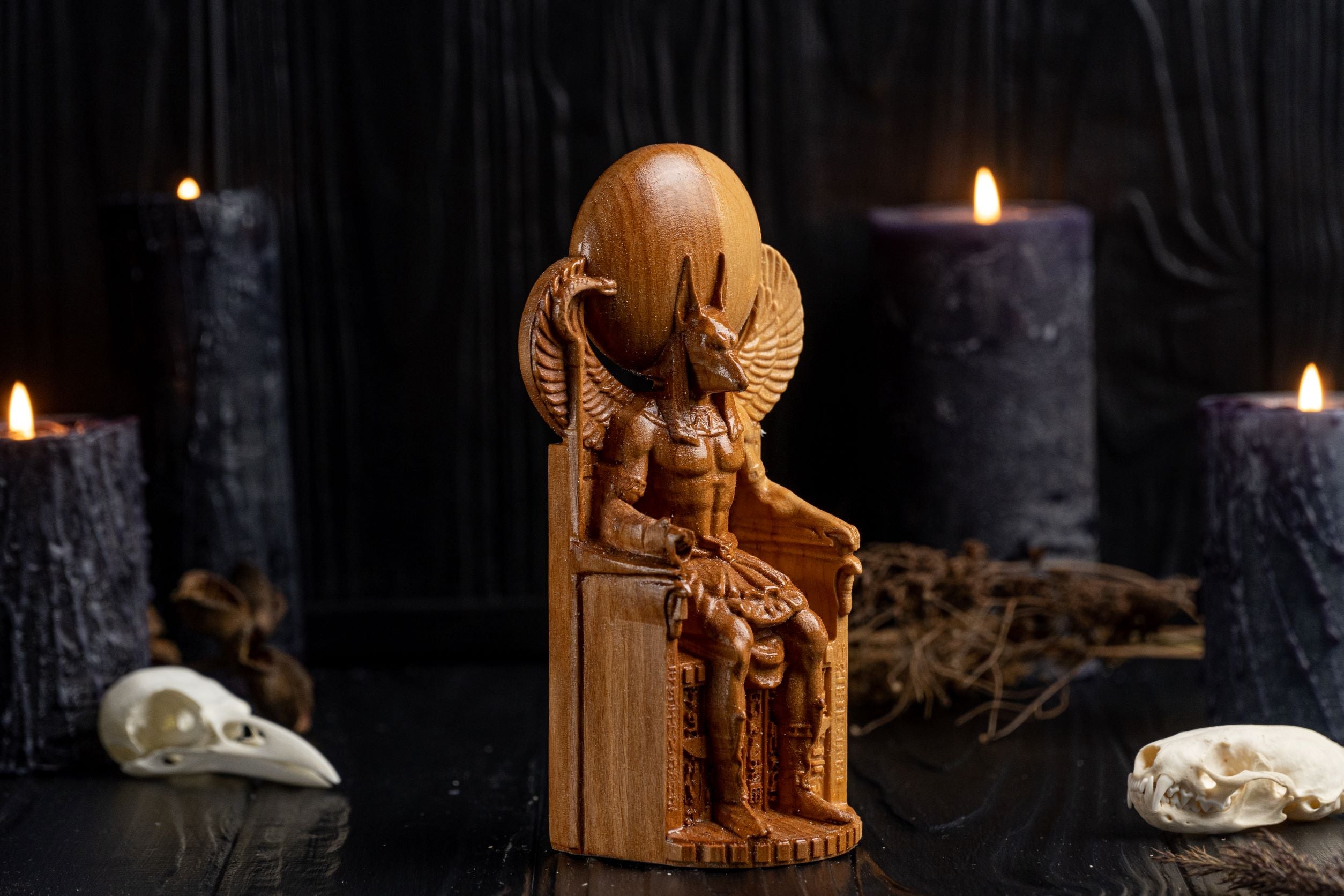Egyptian god anubis statue