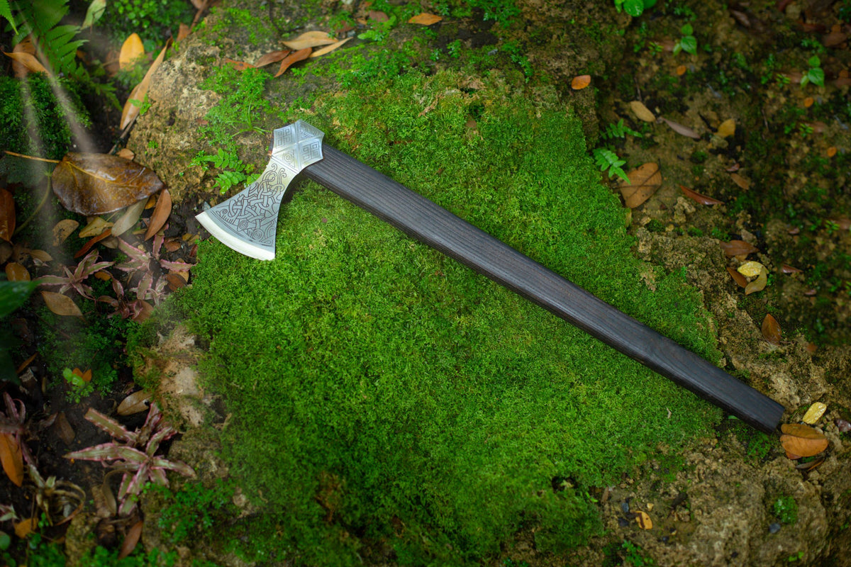 Engraved Dane axe, Dane axe for sale, Forged Ragnar axe