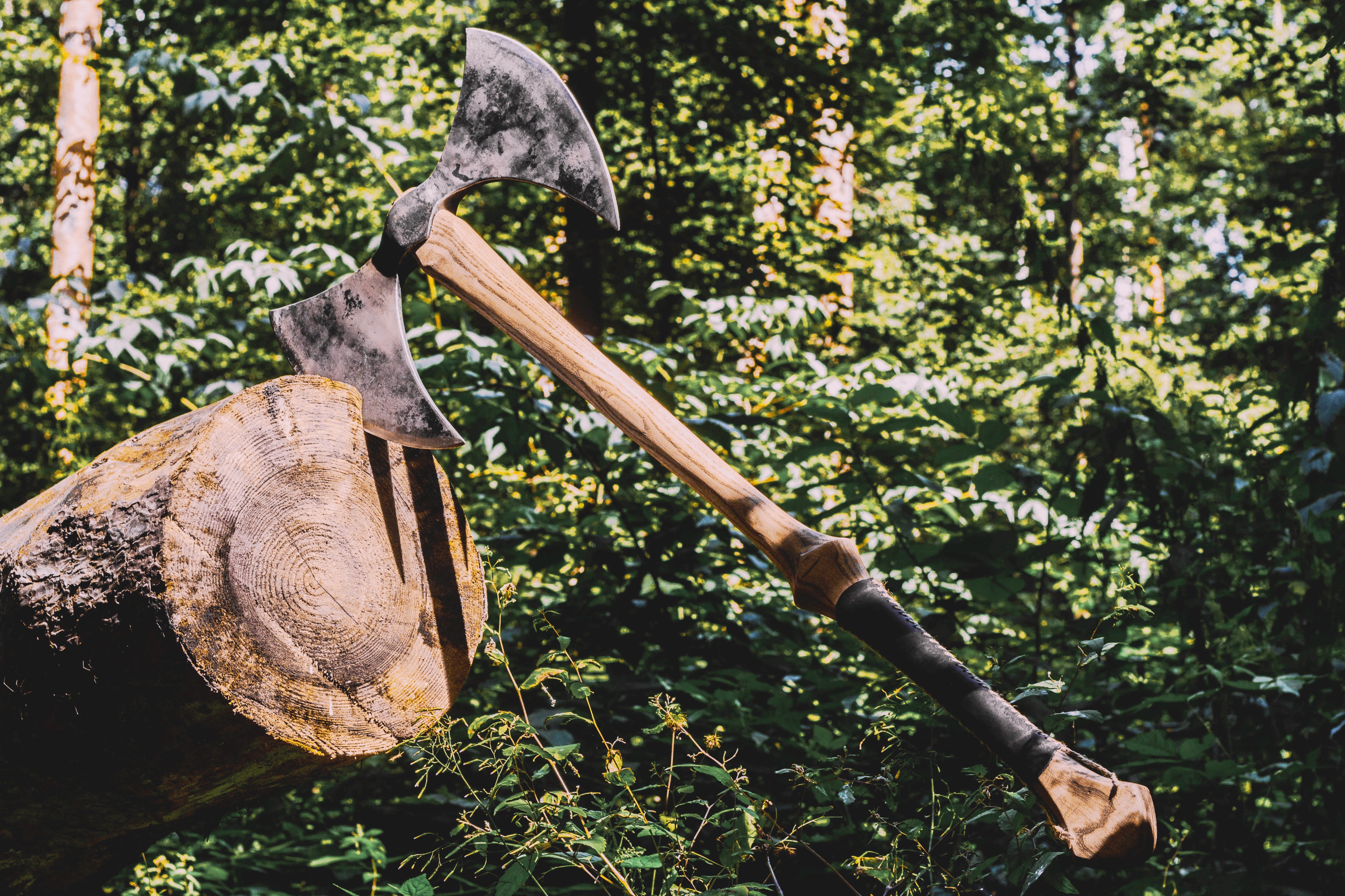 Double sided viking axe for sale