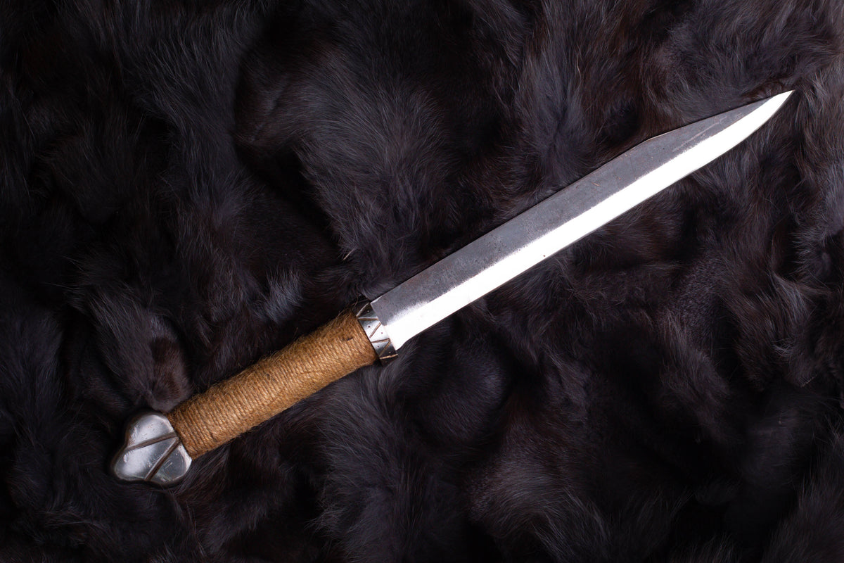Engraved Seax viking knife, Forged seax knife, Authentic viking knife