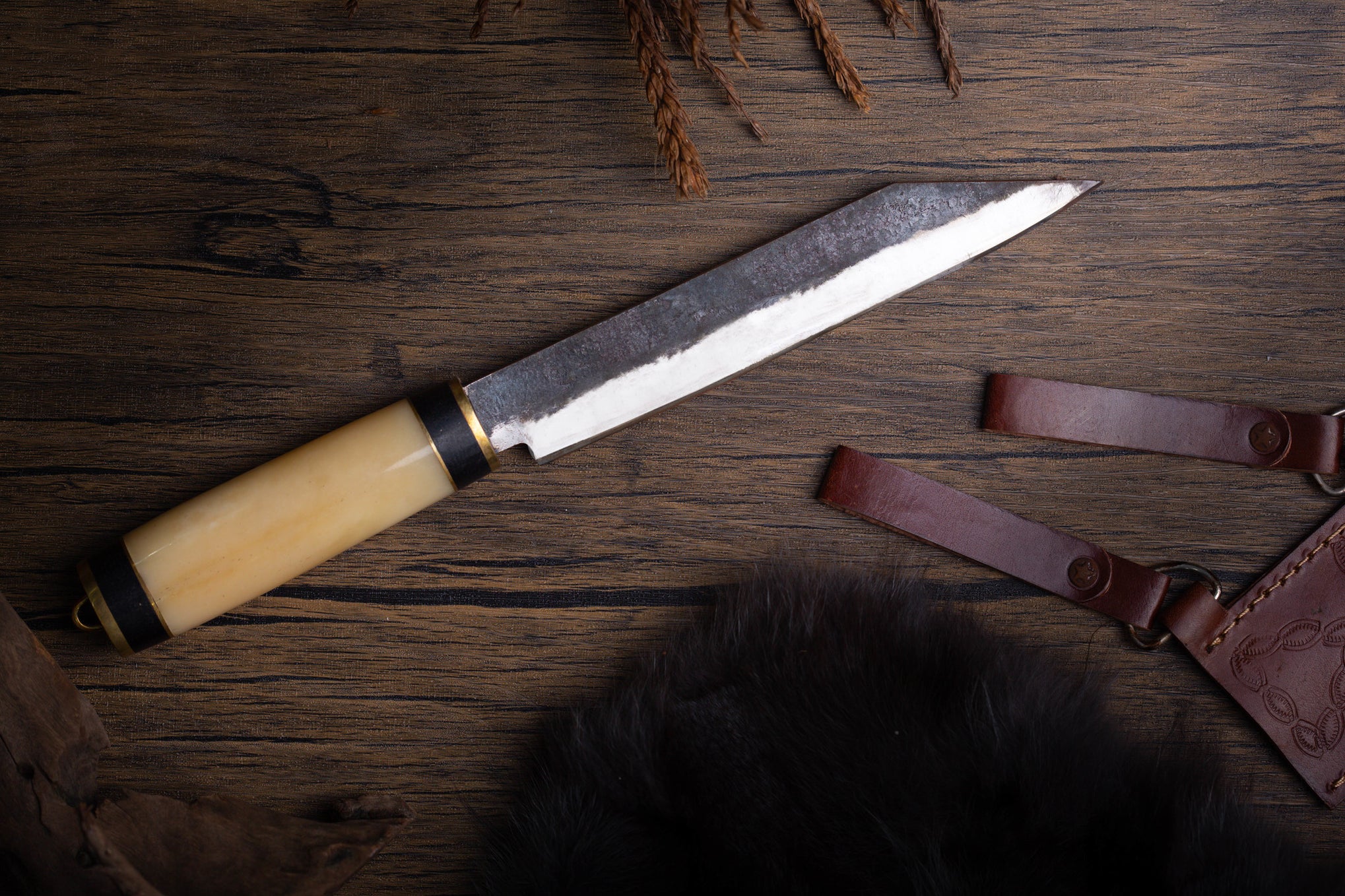 Engraved Seax viking knife, Forged seax knife, Authentic viking knife ...