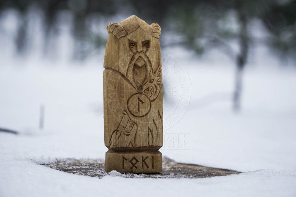 Loki wooden statue