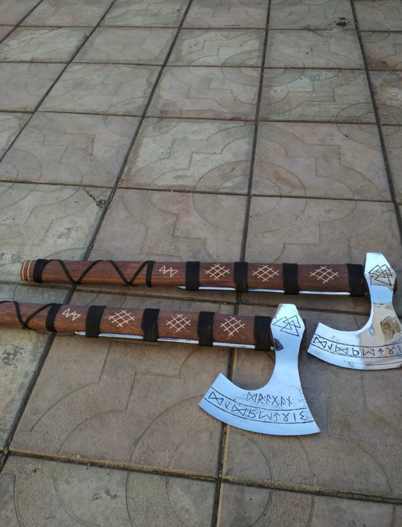Viking runic axe